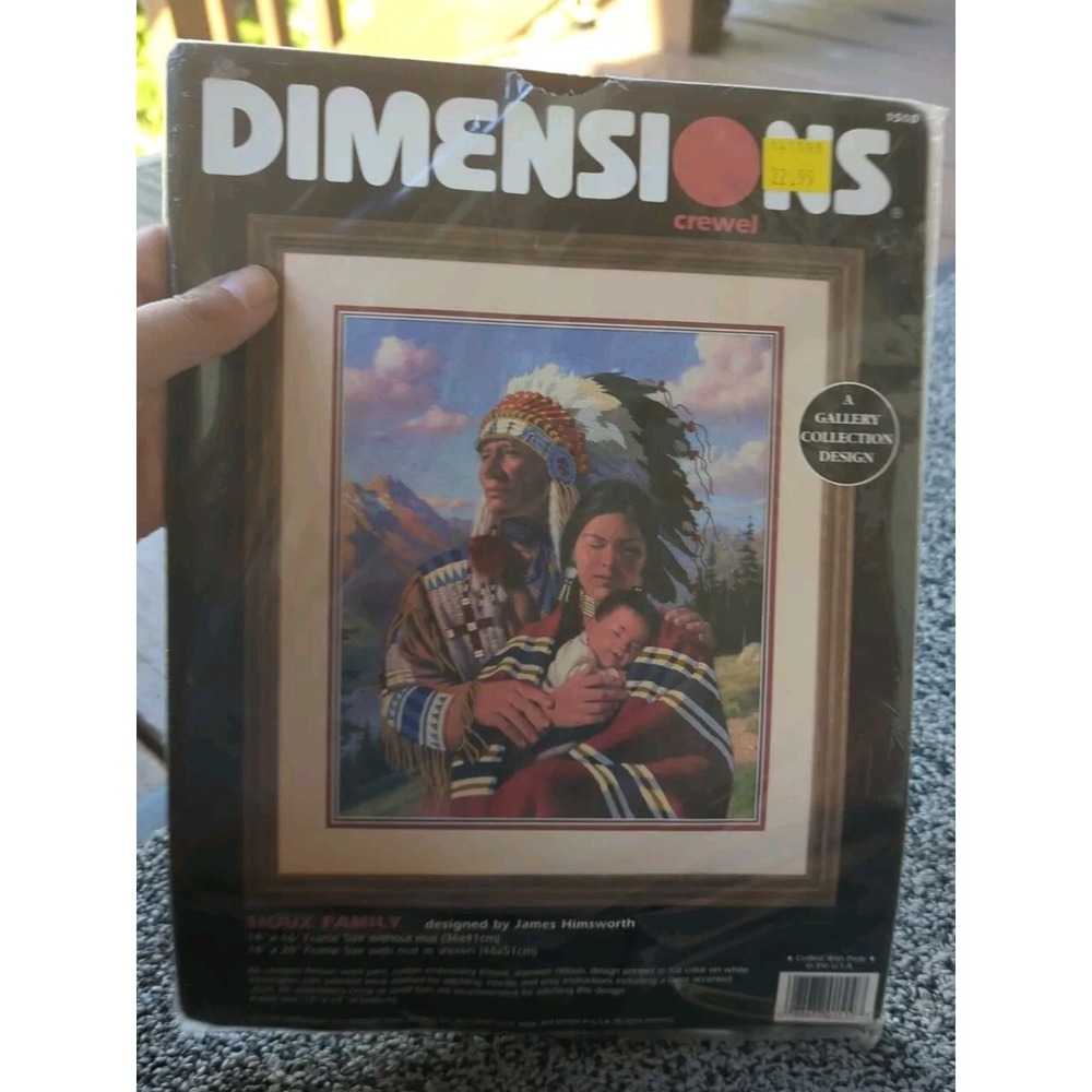 Vintage Dimensions Needlepoint Stitch Kit‎ SIOUX FAMILY 14 X 16"